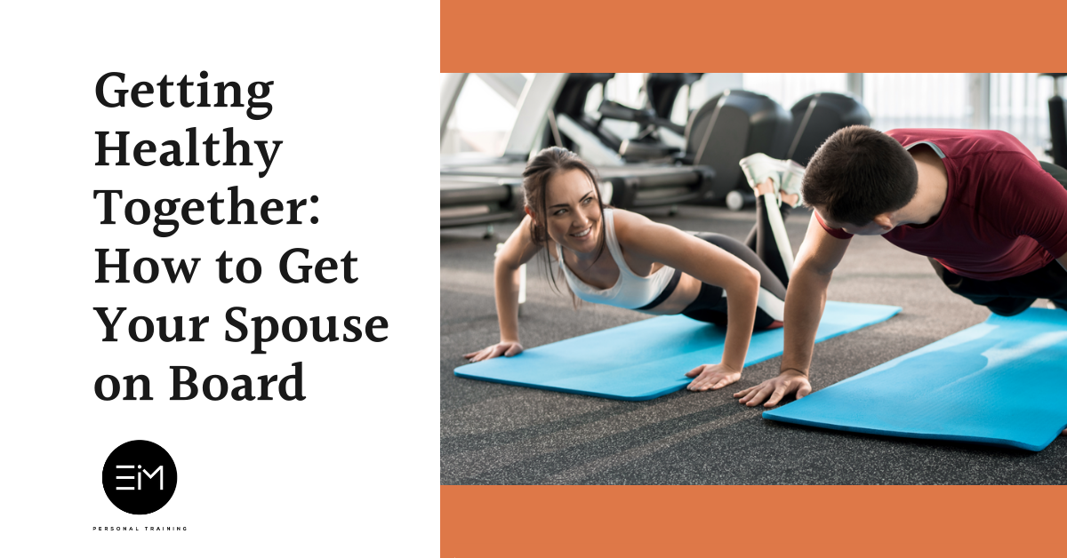 couple working out together in gym